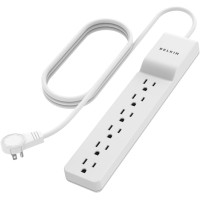BELKIN SURGE PROT 6OUT WHT 6FT
